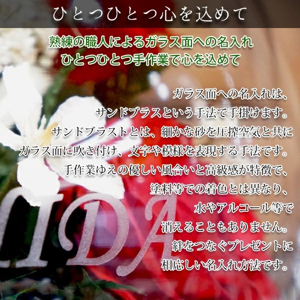 喜寿祝いのガラスドーム付きソープフラワーとプリザーブドフラワー